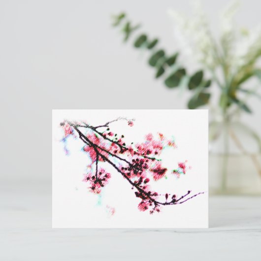 Cherry Blossom Painting Briefkaart (Staand voorkant)