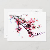 Cherry Blossom Painting Briefkaart (Voorkant / Achterkant)