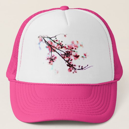 Cherry Blossom Painting Trucker Pet (Voorkant)