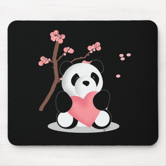 Cherry Blossom Panda Mousepad Muismat (Voorkant)