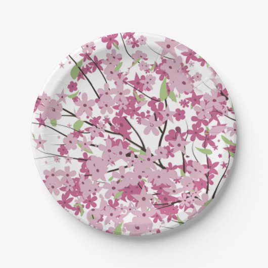 Cherry Blossom Paper Borden Papieren Bordje (Voorkant)