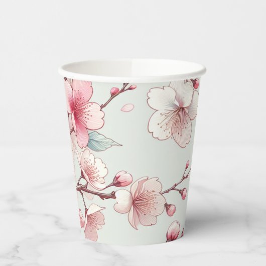 Cherry Blossom Papieren Bekers (Links)