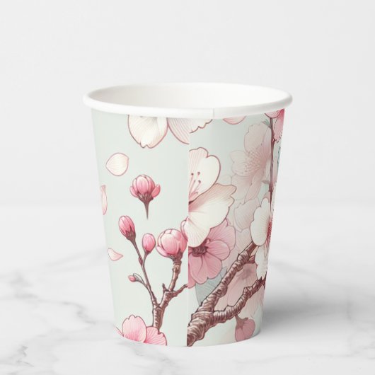 Cherry Blossom Papieren Bekers