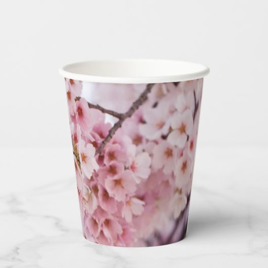 Cherry Blossom Papieren Bekers (Achterkant)