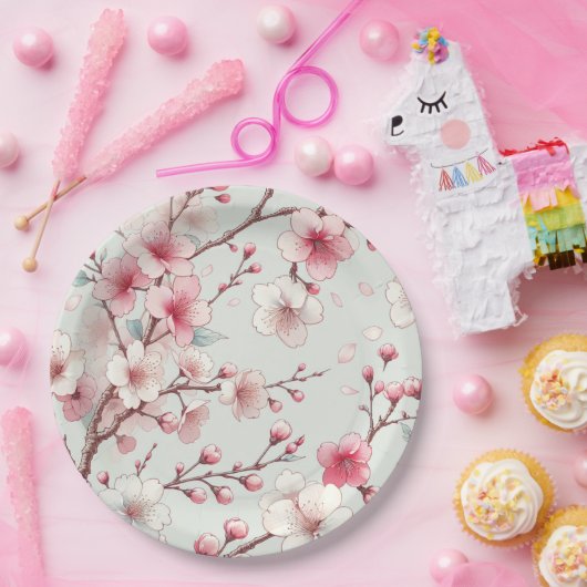 Cherry Blossom Papieren Bordje (Feest)