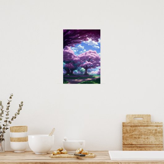 Cherry Blossom Paradise Poster (Keuken)