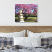 Cherry Blossom Paris France Canvas Print (Insitu (Slaapkamer))