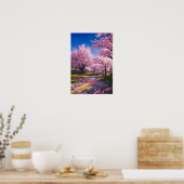 Cherry Blossom Park Poster (Keuken)