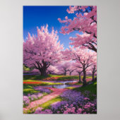 Cherry Blossom Park Poster (Voorkant)