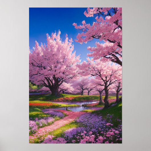 Cherry Blossom Park Poster (Voorkant)