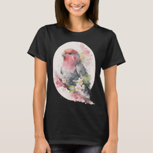 Cherry Blossom Parrot Japans Sakura Budgie Parak T-shirt