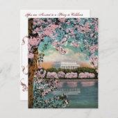 Cherry Blossom Party Invitation Kaart (Voorkant / Achterkant)