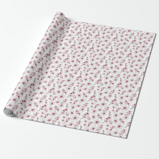 Cherry Blossom patroon Cadeaupapier (Uitgerold)