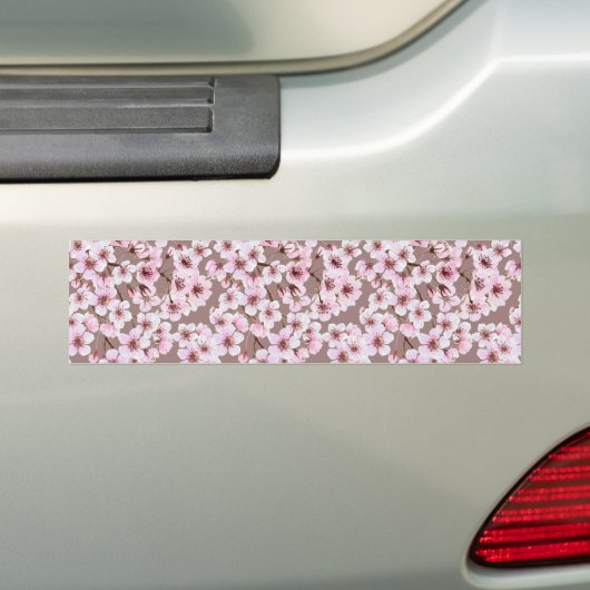Cherry blossom pattern bumpersticker (Op auto)