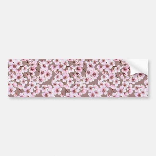 Cherry blossom pattern bumpersticker (Voorkant)