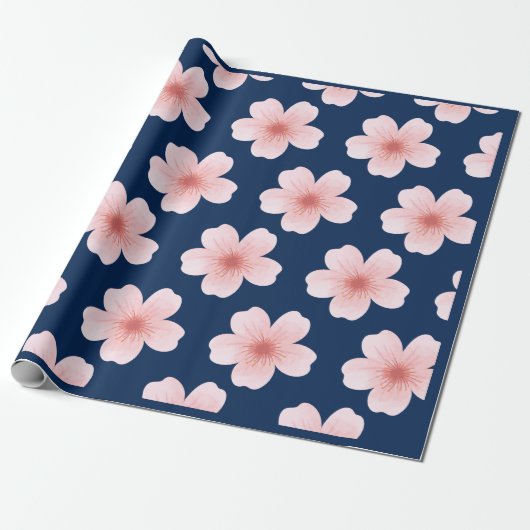 Cherry Blossom Pattern Cadeaupapier (Uitgerold)
