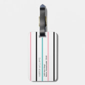 Cherry Blossom Pattern Custom Name Address Bagagelabel (Achterkant verticaal)