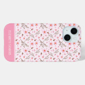 Cherry Blossom Pattern in pink tones Case-Mate iPhone Case (Achterkant (horizontaal))