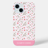 Cherry Blossom Pattern in pink tones Case-Mate iPhone Case (Achterkant)