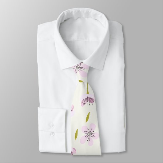 Cherry Blossom Pattern Stropdas (Gebonden)