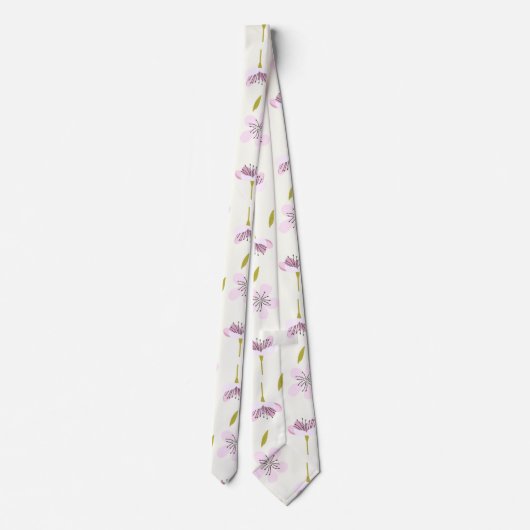 Cherry Blossom Pattern Stropdas (Achterkant)