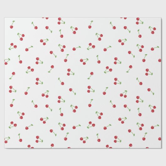 Cherry Blossom Pattern White Cadeaupapier (Vlak)