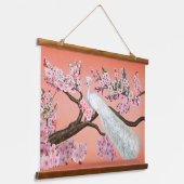 CHERRY BLOSSOM PEACOCK HANGEND WANDKLEED (Gebogen)