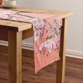 Cherry Blossom Peacock Korte Tafelloper (Voorbeeld)