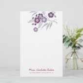 Cherry Blossom Personal Stationery Briefpapier (Staand voorkant)