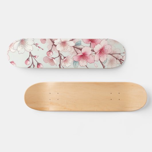 Cherry Blossom Persoonlijk Skateboard (Horizontaal)
