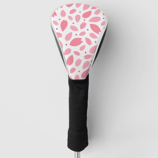 Cherry Blossom Petals Pattern Golfheadcover (Voorkant)