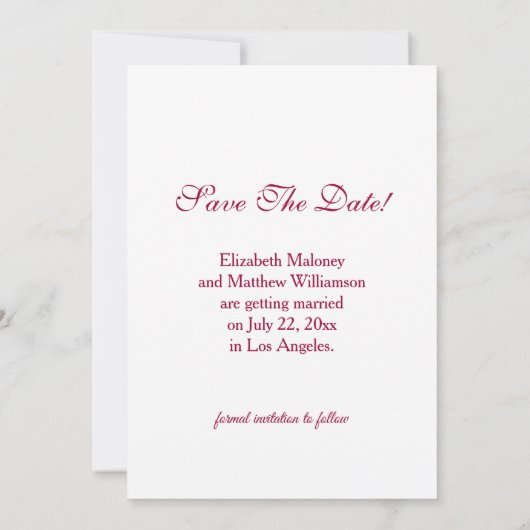 Cherry Blossom Photo Save the Date Kaart (Achterkant)