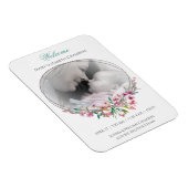 Cherry Blossom Photo Template Birth Announounding Magneet (Rechterzijde)
