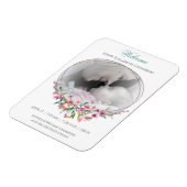 Cherry Blossom Photo Template Birth Announounding Magneet (Linkerzijde)