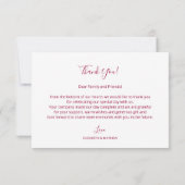 Cherry Blossom Photo Wedding Thank You Card Bedankkaart (Achterkant)