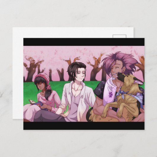 Cherry Blossom Picnic Kaart (Voorkant / Achterkant)