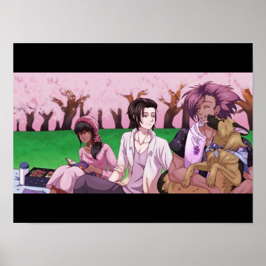 Cherry Blossom Picnic Poster (Voorkant)