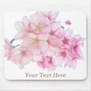 Cherry Blossom Pink and White, gepersonaliseerd Muismat