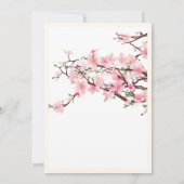 Cherry Blossom Pink Beige Wedding Kaart (Achterkant)
