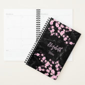 Cherry Blossom Pink Black Marmer Custom Planner (Display)