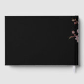 Cherry Blossom Pink Black Wedding Gastenboek (Achterkant)
