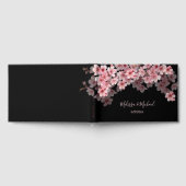Cherry Blossom Pink Black Wedding Gastenboek (Volledig)