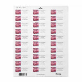  Cherry Blossom Pink Chic Return Address Etiket (Full Sheet)