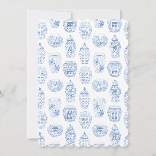 Cherry Blossom Pink Chinoiserie Vrijgezellenfeest Kaart (Achterkant)