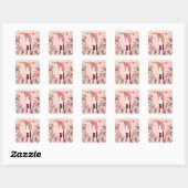 Cherry Blossom  Pink Fawn Vierkante Sticker (Vel)
