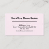 Cherry Blossom Pink Floral Art Visitekaartje (Achterkant)