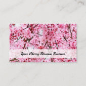 Cherry Blossom Pink Floral Art Visitekaartje (Voorkant)