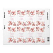 Cherry Blossom Pink Floral Bookplate Etiket (Full Sheet)
