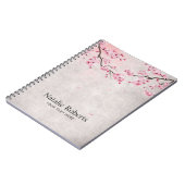 Cherry Blossom Pink Floral Notitieboek (Linkerzijde)
