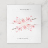 Cherry Blossom Pink Floral Plaatskaartje (Buitenkant ongevouwen)